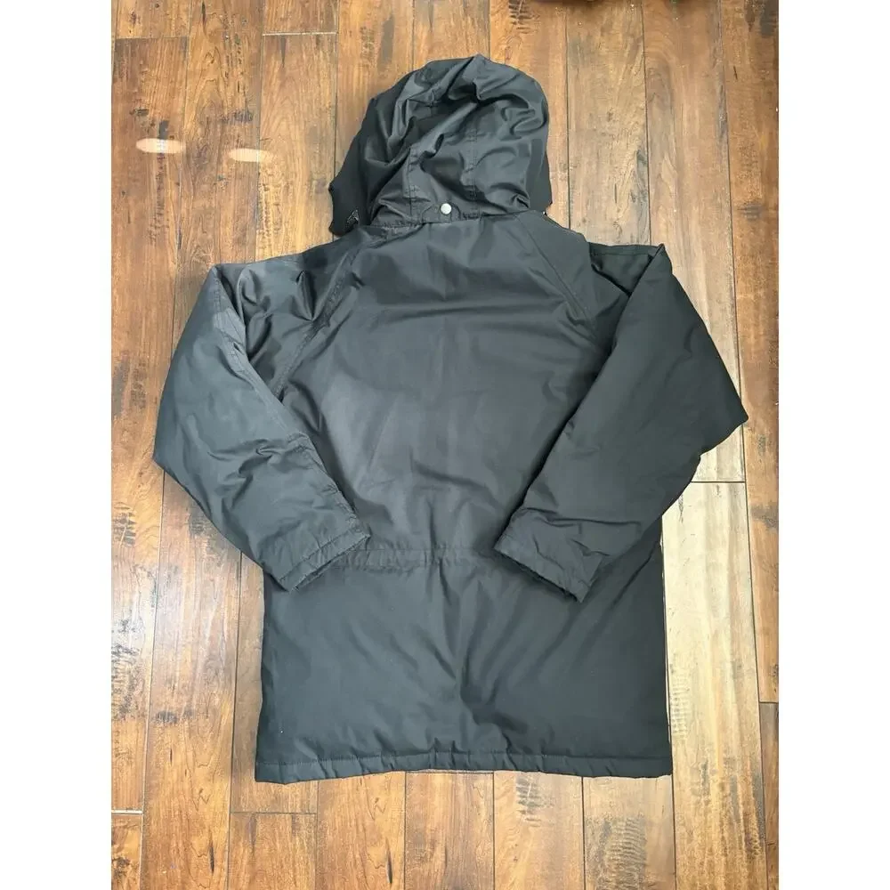Vintage WearGuard Bomber Jacket Mens S Black Detachable Hood Full Zip Workwear